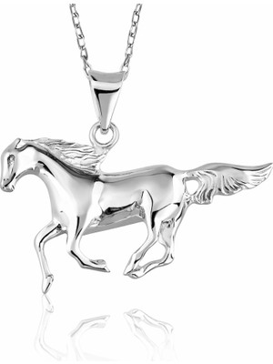Inure Jewelry Gümüş Koşan At Kolye