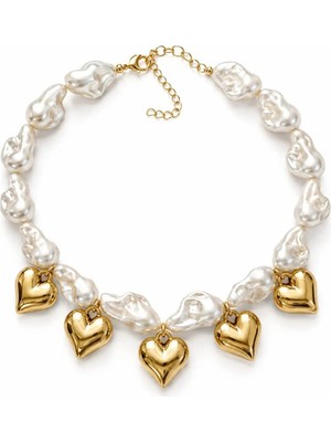 Charmlucky Kalp Charm Inci Kolye