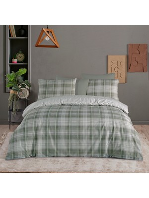 Karden Flower Dream Cotton Oxford Yeşil %100 Pamuk Poplin Çift Kişilik Nevresim Takımı