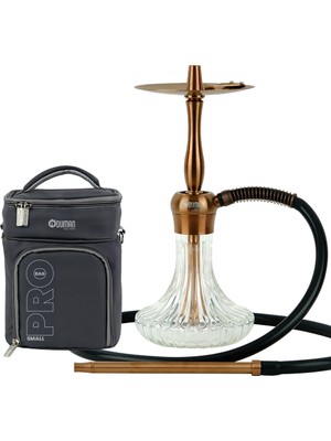Oduman Velos Nargile Bronz Gövde - Şeffaf Cam