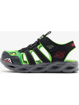 Skechers Thermo-Splash - Hydro-Flare Büyük Erkek Çocuk Siyah Işıklı Sandalet 400613L Bklm