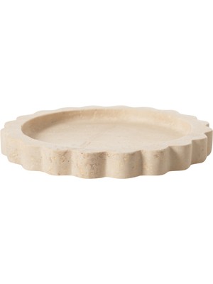 Mudo Home TRAVERTEN BLOOM DEKORATİF TABAK 25 CM