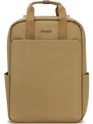 Happy Trend Mack MCE-1523 Nova Eco Çevre Dostu Laptop Sırt Çantası 15.6 Inç, Ykk Fermuarlı Bilgisayar Sırt Çantası, Kadın ve Erkek Günlük Çanta, Okul ve Iş Çantası, Camel