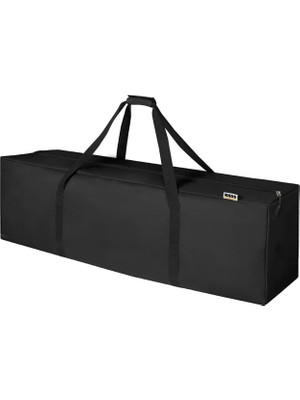 Happy Trend Haegs Taşıma Çantası, Fermuarlı Dayanıklı Seyahat Spor, Kamp Malzemeleri Saklama Çantası, Hurç, Valiz, 95L (105 x 25 x 36 Cm) - Siyah
