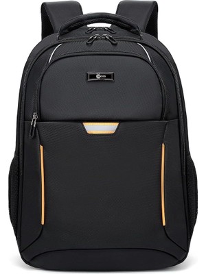 Happy Trend Lecoo BG03 17 Inç Laptop Bölmeli Çok Fonksiyonlu 3 Katmanlı Suya Dayanıklı Sırt Çantası Siyah