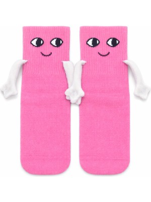 Carnaval Socks Carnaval Pembe El Ele Tutuşan Çocuk Çorabı