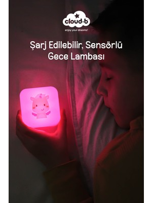 Cloud-B Unicorn Şarj Edilebilir Sensörlü Gece Lambası 7X7CM