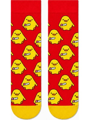 Carnaval Socks Carnaval Kırmızı Katil Civciv Unisex Soket Çorap