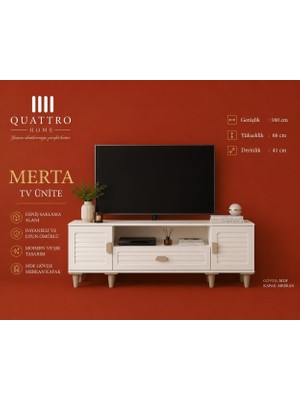 Quattro Home Merta Tv Ünitesi – Modern Tasarım, Geniş Saklama Alanı, Mdf Gövde
