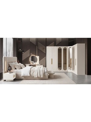 Aydınev Valentin Köşe Mdf Bazalı Yatak Odası Takımı