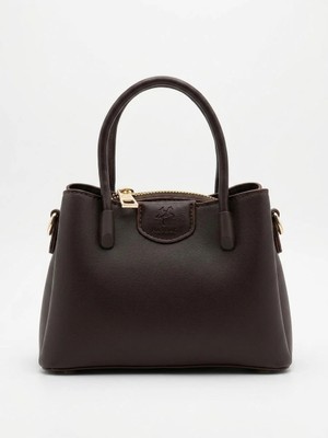 Nas Bag Mini Çiçekli Charmlı Kadın Çapraz Çanta Kahve 1539
