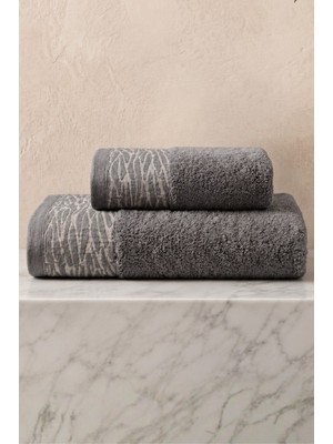Neşe Home Collection Serenity 2'li Banyo Havlusu Seti Antrasit