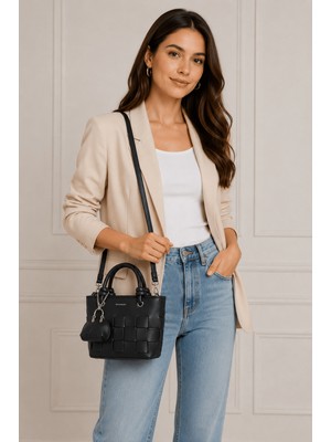 Nas Bag Mini Premium Şık Çapraz Kadın Çanta Siyah 26039