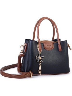 Nas Bag Mini Çiçekli Charmlı Kadın Çapraz Çanta Taba 1539