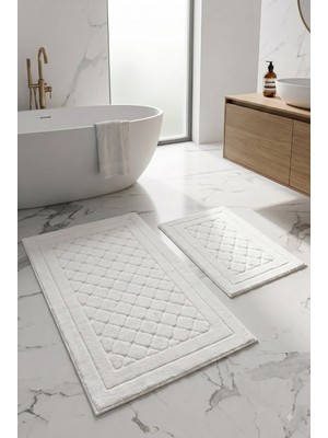 Neşe Home Collection Clark Banyo Paspas Seti Ekru