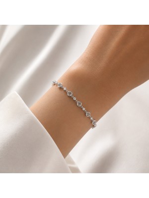 Hotchic Hotchıc Love Heart Zirkon Taşlı 925 Ayar Gümüş Bileklik