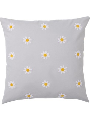 IKEA Nattslanda Gri Beyaz 50X50 cm Kirlent Kilifi