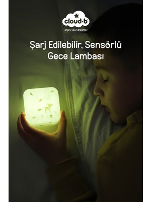 Cloud-B Forest Şarj Edilebilir Sensörlü Gece Lambası 7X7CM