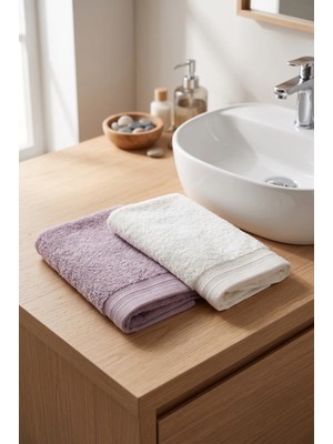 Class Premium 2li 40X60 cm %100 Pamuklu Penye El & Yüz Havlu Seti / Mutfak Havlusu Exellence
