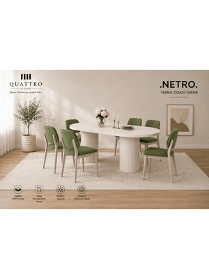 Quattro Home Netro 6 Kişilik Yemek Odası Takımı