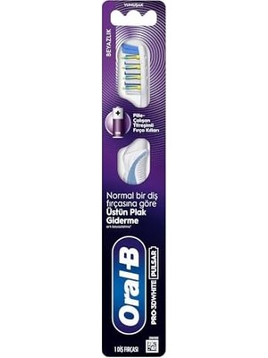 TeknoKapsül Pro-3dwhite Pulsar Beyazlık Pilli Diş Fırçası, Orta Sertlik