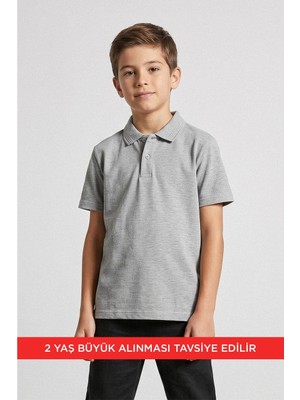 Kinderos Pamuklu Kısa Kollu Polo Yaka Okul Tişört - 26Y 1450
