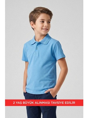 Kinderos Pamuklu Kısa Kollu Polo Yaka Okul Tişört - 26Y 1450