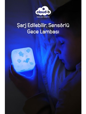 Cloud-B Ocean Şarj Edilebilir Sensörlü Gece Lambası 7X7CM