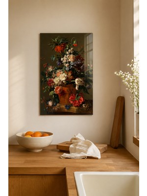 Bu Matbaa Jan Van Huysum Vase Of Flowers – Çiçek Vazolu Klasik Natürmort Dekoratif Tablo
