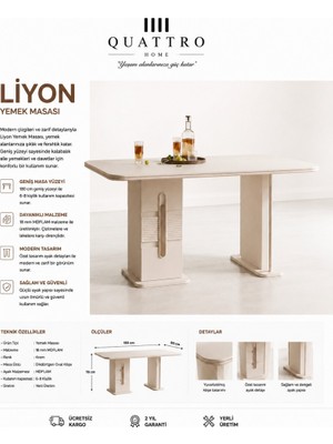 Quattro Home Liyon Yemek Masası
