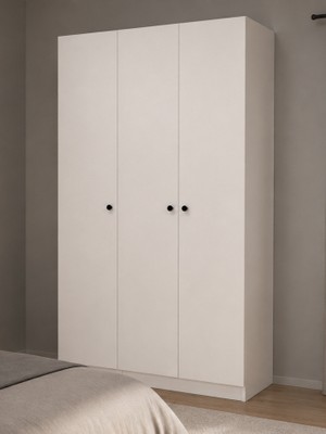 Mobilique Prestij No.7 Üç Kapaklı Askılıklı Modüler Gardırop