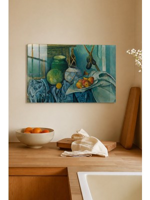 Bu Matbaa Paul Cézanne Still Life With A Ginger Jar And Eggplants Cam Tablo