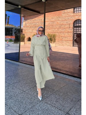 Riella Butik Nehir Üçlü Tesettür Takım