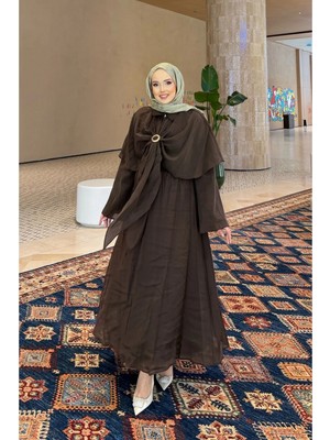 Riella Butik Alure Pelerin Bluzlu Şifon Takım