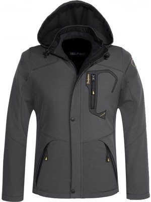 Delpino Su ve Rüzgar Geçirmez Kürklü Softshell Erkek Mont