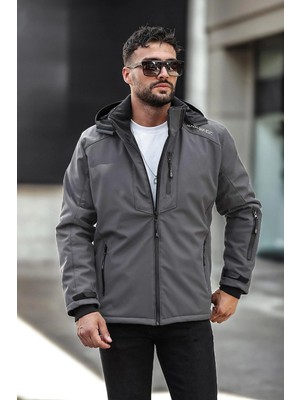 Delpino Su ve Rüzgar Geçirmez Termal Softshell Erkek Mont