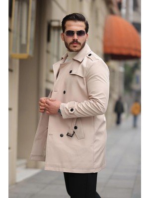 Delpino Erkek Uzun Kemerli Trençkot