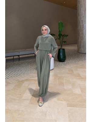 Riella Butik Hera Oysho Kumaş Oversize Günlük Tesettür Takım