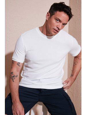 Buratti  Pamuklu Regular Fit Bisiklet Yaka Basic T Shirt Erkek T Shirt 5902387