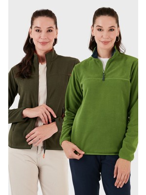Lela Slim Fit Yumuşak Dokulu Anti-Pilling Tüylenme Yapmayan 2'li Paket Polar Bayan Polar 590700200S2
