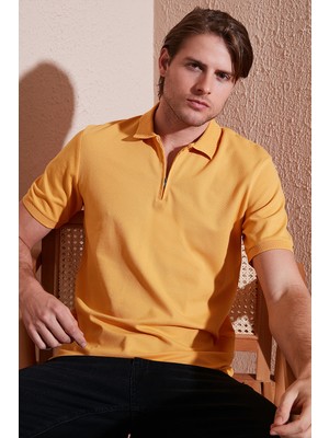 Buratti Pamuklu Regular Fit Yarım Fermuarlı Polo Yaka T Shirt Erkek Polo Yaka T Shirt 5901029