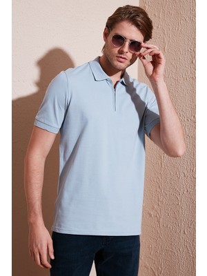 Buratti Pamuklu Regular Fit Yarım Fermuarlı Polo Yaka T Shirt Erkek Polo Yaka T Shirt 5901029