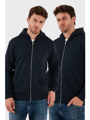 Buratti Regular Fit Kapüşonlu Kışlık 2'li Paket Sweat Erkek Sweat 5905340S2