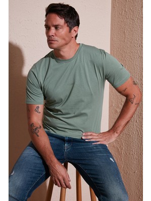Buratti Yazı Detaylı Pamuklu Regular Fit Bisiklet Yaka T Shirt Erkek T Shirt 59020203