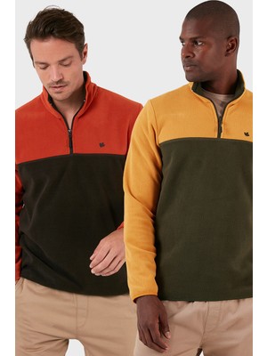 Buratti Regular Fit Anti-Pilling Tüylenme Yapmayan Dik Yaka Şardonlu 2'li Paket Polar Erkek Polar 5906016S2