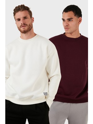 Buratti Regular Fit Bisiklet Yaka Şardonlu 2'li Paket Sweat Erkek Sweat 5905255S2