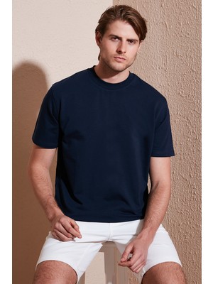 Buratti Pamuklu Bisiklet Yaka Relaxed Fit Basic T Shirt Erkek T Shirt 5902610