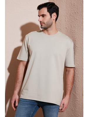 Buratti Pamuklu Bisiklet Yaka Relaxed Fit Basic T Shirt Erkek T Shirt 5902610