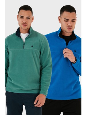 Buratti Slim Fit Anti-Pilling Tüylenme Yapmayan Bato Yaka Şardonlu 2'li Paket Polar Erkek POLAR 5906001S2