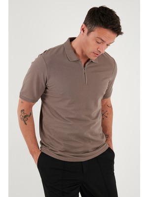 Buratti  Pamuklu Regular Fit Yarım Fermuarlı Polo Yaka T Shirt Erkek Polo Yaka T Shirt 5903008
